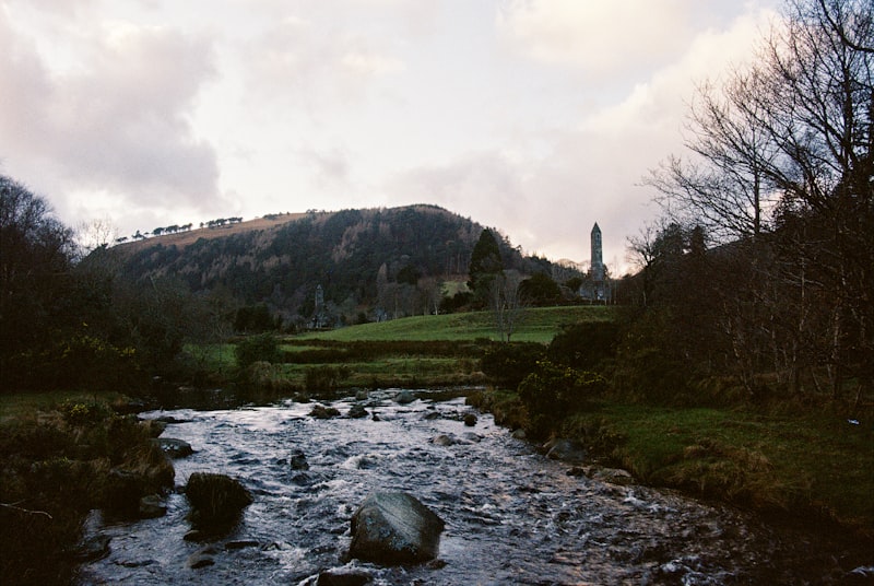 The round tower and monastic site, Glendalough
